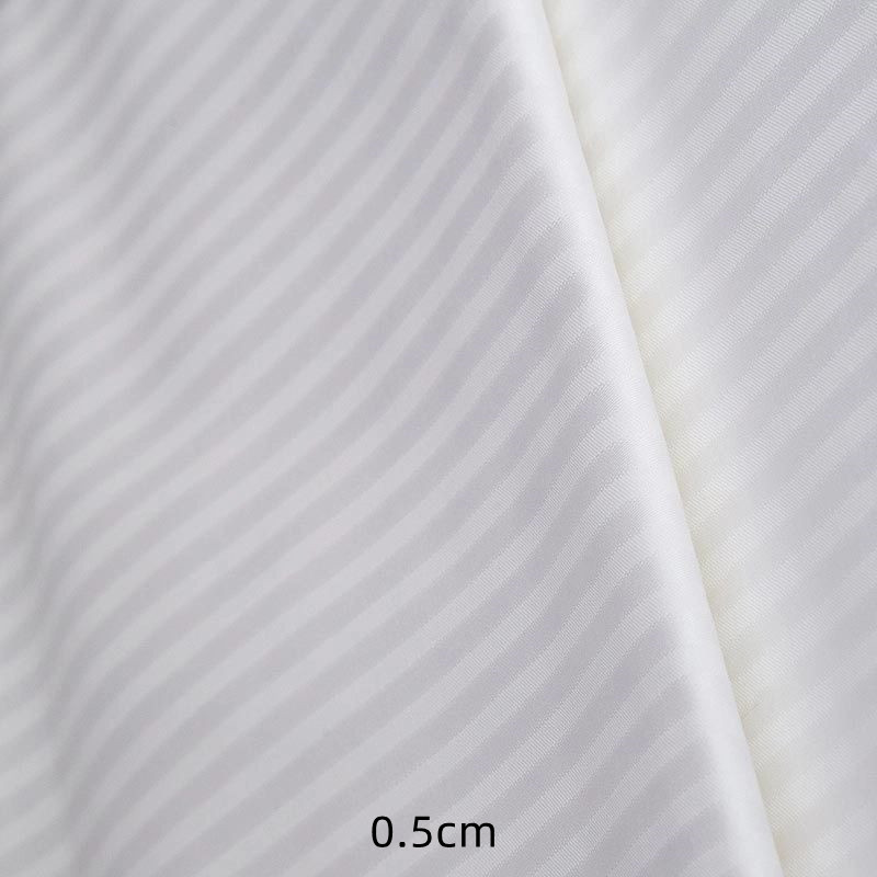 CVC Polycotton White T250 Hotel Stripe Bedding Stoff