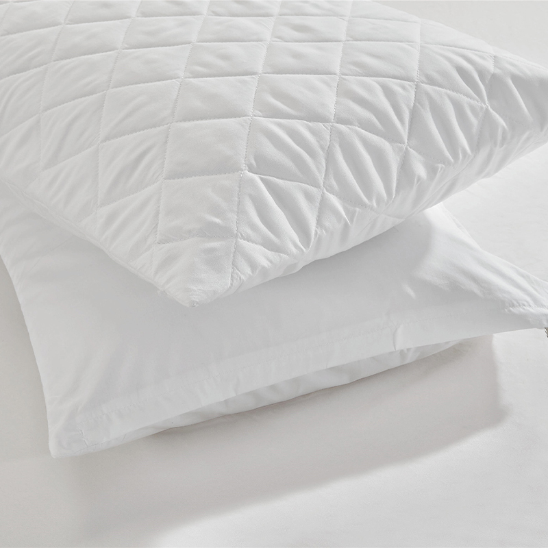 Glidelås vanntett 100 gsm mikrofiber vattert hotellbed pute beskytter