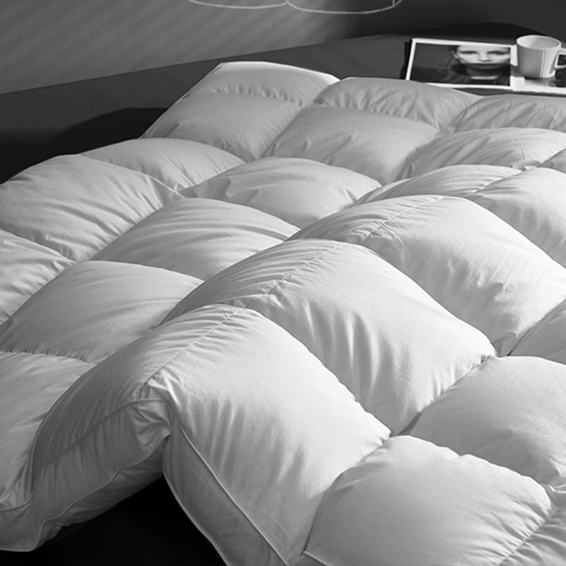 233TC bomullsskall 1500gsm Duck Down Feather Quilted Madrass Topper for Hotels