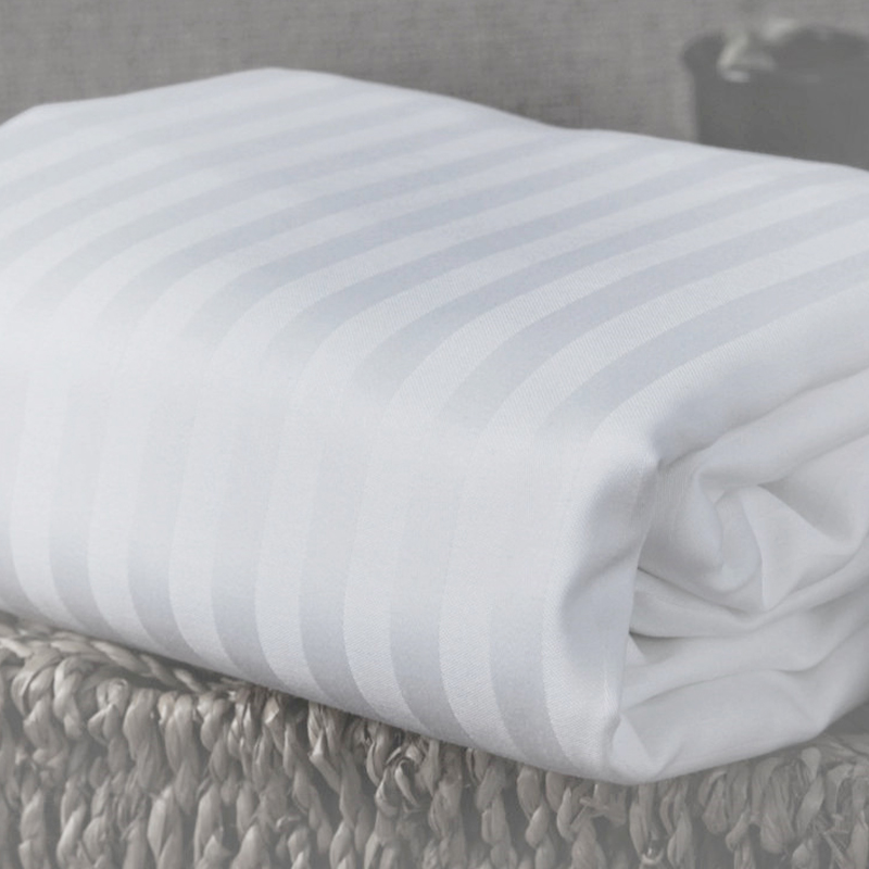 Ren bomull hvit tc300 sateen stripe hotell laken forsyning