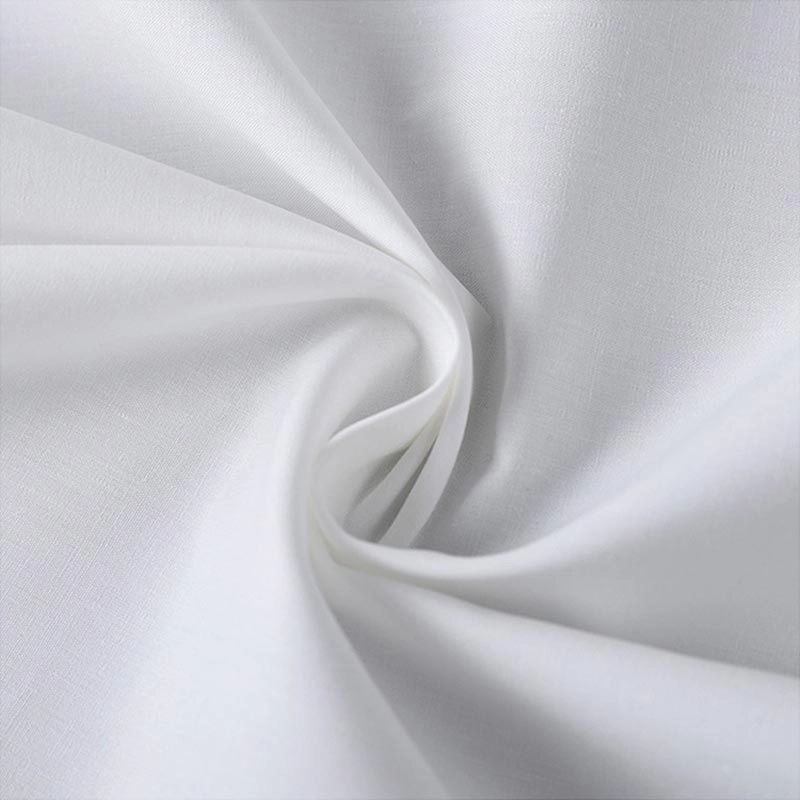 Ren hvit 233TC percale vanlig hotell bomullsark stoff